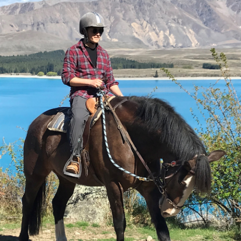 Rupert Dyhouse riding a horse